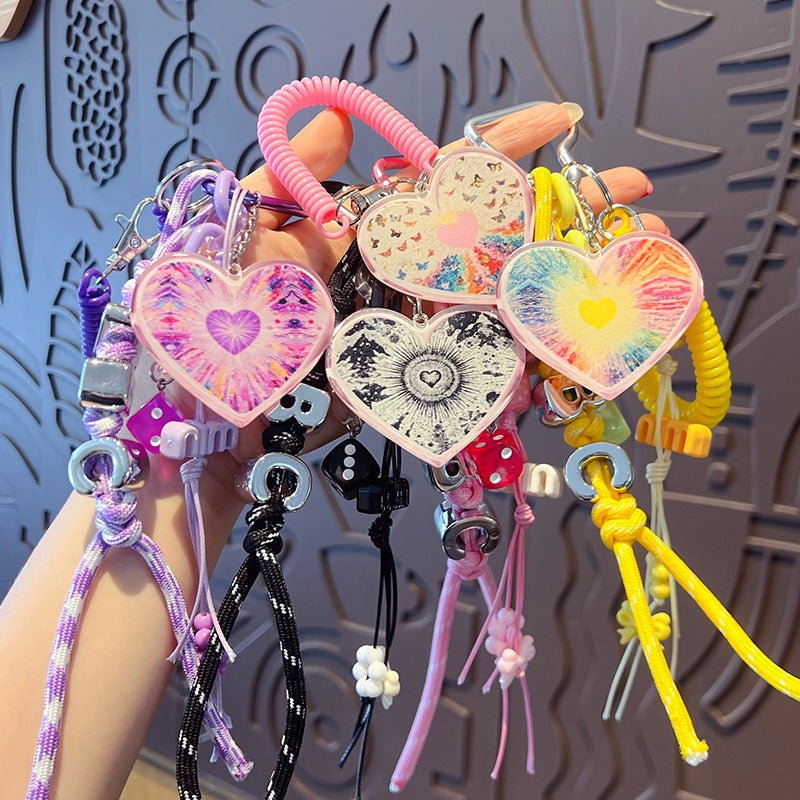 Creative miu series love bracelet keychain simple bag pendant accessories car DIY keychain pendant wholesale