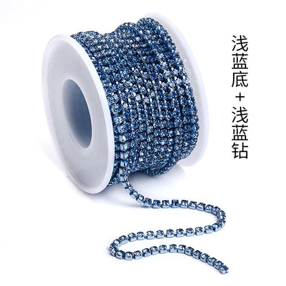 Cross-border explosive SS12 electrophoretic rhinestone claw chain, colorful diamond chain, intensive mobile phone case, luggage, clothing, accessories, diamond chain