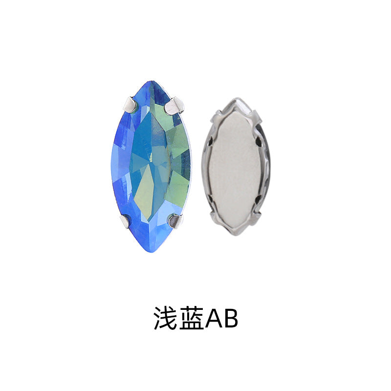 Navette Crystal Square Claw Rhinestones - Thickened Bottom Hand-Sewn Shoes Luggage Clothing Accessories