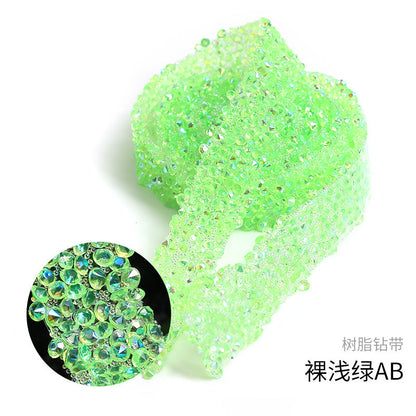 Resin Diamond Rhinestone Strips - Tear-Off Ready-to-Paste Sequins Hot Diamond Shoes Clothing Accessories and DIY crafty