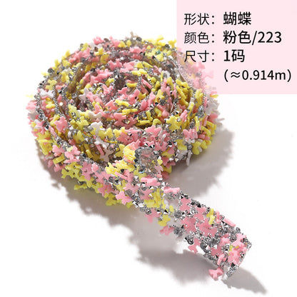 Resin Diamond Rhinestone Strips - Tear-Off Ready-to-Paste Sequins Hot Diamond Shoes Clothing Accessories and DIY crafty