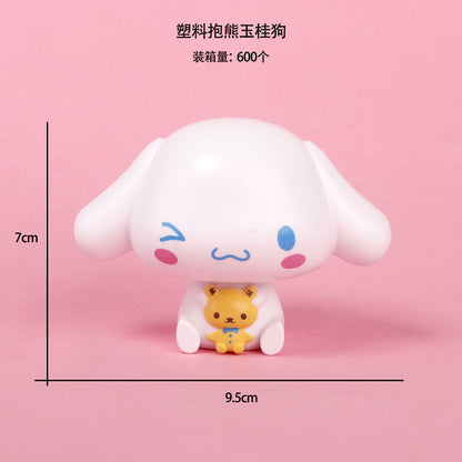 Plastic Big Head Kulomi Cinnamon Dog Pacha Dog Melody Strawberry Bear Cool Penguin Cake Decoration Ornament