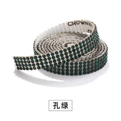 4-row diamond tape, exquisite self-adhesive diamond strips, DIY jewelry accessories, crystal water rhinestone stickers, diamond adhesive decoration, self-adhesive