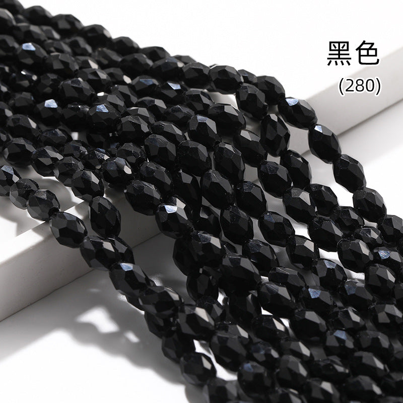 Xichuan cross-border water drop beads, glass beads, door curtains, garment accessories, straight hole water drop beads, cut surfaces, crystal bead factory wholesale