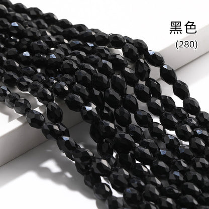 Xichuan cross-border water drop beads, glass beads, door curtains, garment accessories, straight hole water drop beads, cut surfaces, crystal bead factory wholesale
