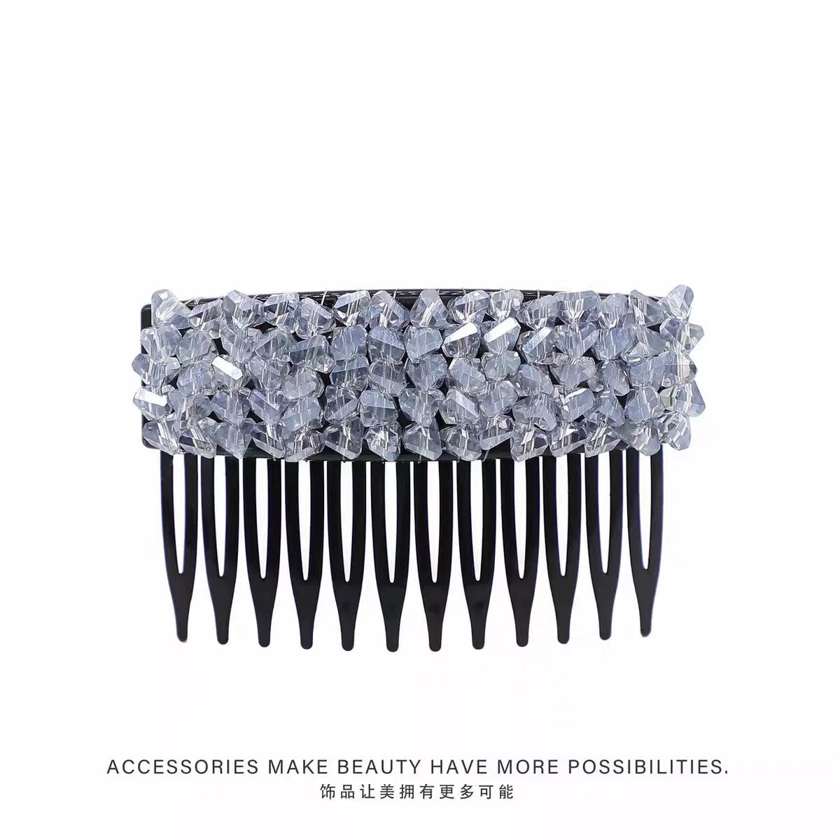 Elegant light luxury rhinestone hair comb, high-end inverted comb hair accessory, new style of bangs and loose hair organizer, side hair clip