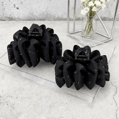 Black mesh bubble claw hair clip with a premium look like a 'full-scale starry star' hair clip, 2026 new style with little hair volume at the back of the head