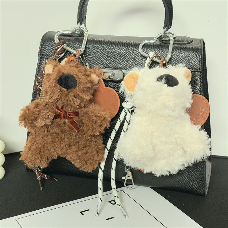 Cute West Highland Puppy Plush Doll Keychain Pendant Couple Bag Pendant Scratcher Doll Doll Wholesale
