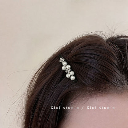 High-end light luxury pearl hair clips, edge clips, delicate side bang clips, women's mini small front-size hair clips, hair clips