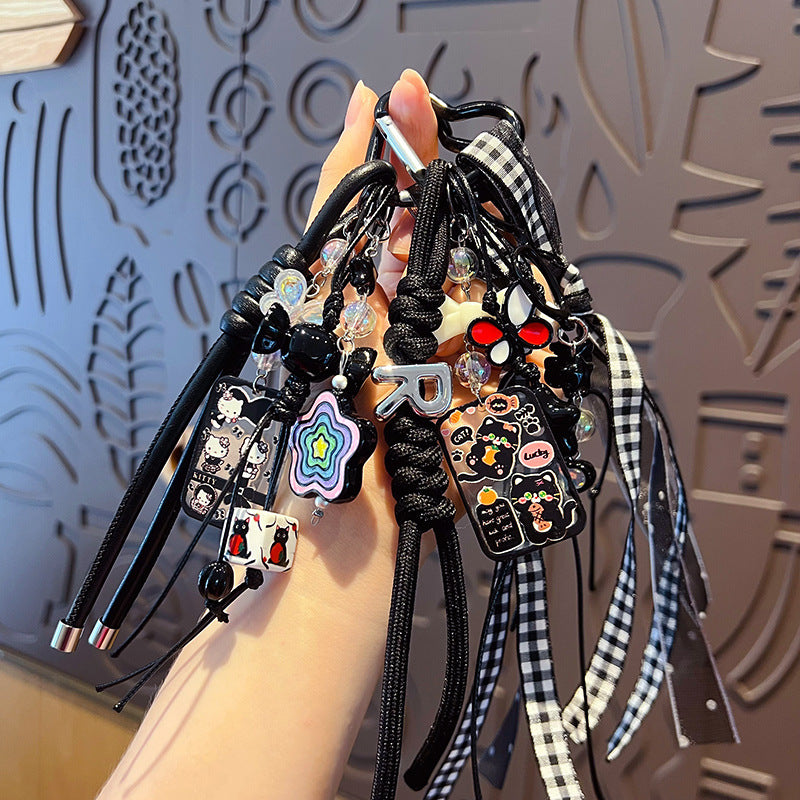 Creative DIY Thousand Grid Bird Bracelet Keychain Small Pendant Couple Miu Series Bag Charm Car Key Chain Accessories