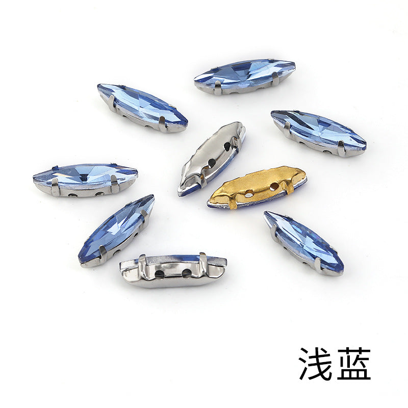 Slender claw drill, manual drilling, hand-stitched glass drill, anti-hook claw drill, hat accessories, clothing accessories, fine brassicle claw drill