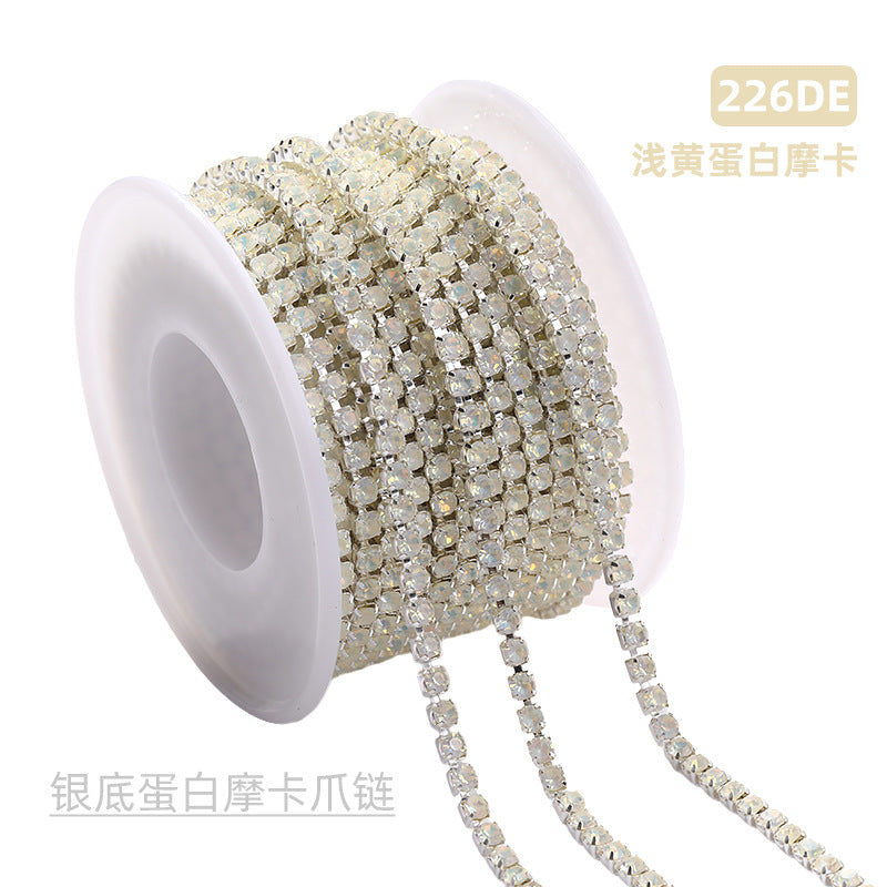 Colorful SS12 claw chain protein mocha series diamond chain dense phone case, luggage, clothing accessories, DIY accessories