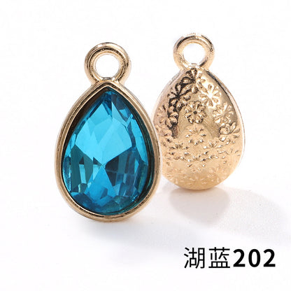 Cross-border hot-selling waterdrop pendants, gold-plated base diamond-inlaid headbands, clothing accessories, earrings, necklaces, accessories, versatile single pendants