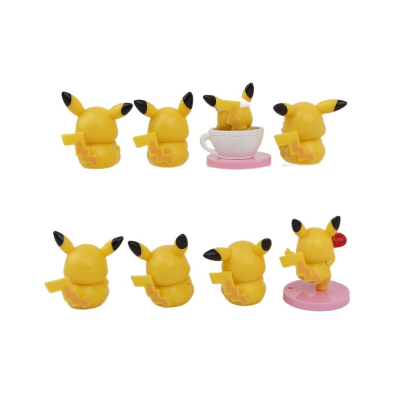 Figure foodie Pikachu 6 Q version elf full of dreams and tide play Pikachu children's toys decoration ornament figures
