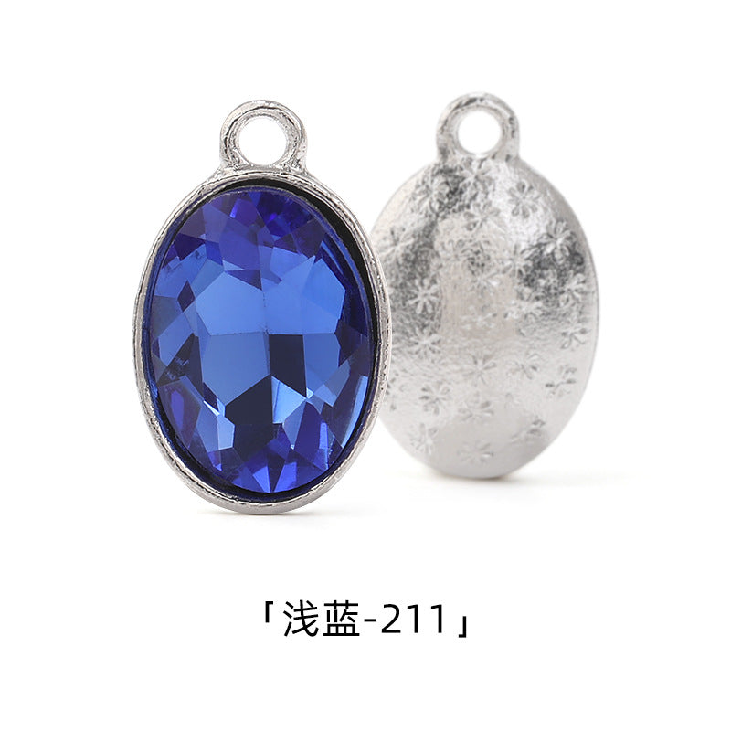Cross-border wholesale oval pendants, zinc alloy pendants, earrings, bracelets, jewelry accessories, high-appearance oval single pendants