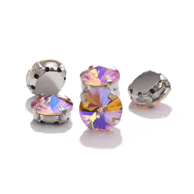 Rivoli Crystal Square Claw Rhinestones - Hand-Sewn Shoe Luggage Clothing Accessories