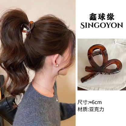 Large Versatile Grab Clip Women's Back of Head Shark Clip Korean Premium Hairpin 2026 Temperament Disc Hair Accessories