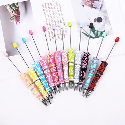 DIY cream hand-painted ballpoint pen hand-painted oil ballpoint pen macaron cream spinning cute pen spot wholesale