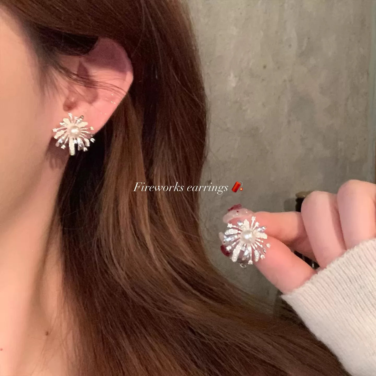 2026 New Hot Large Bite-Mouth Pearl Stud Earrings for Women, High-End Light Luxury Elegant Earrings 925 Silver Needle Earrings