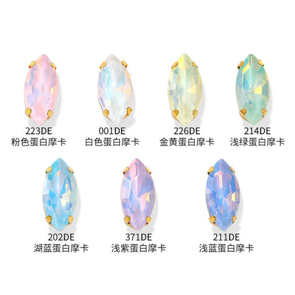 Xichuan horse's eye protein mocha claw drill with holes hand-sewn glass rhinestone DIY macaron clothing hat decoration
