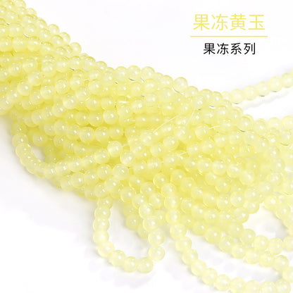 Xichuan autumn colorful ice flower jelly round beads DIY bracelet, necklace, jewelry, accessories, handmade perforated beads