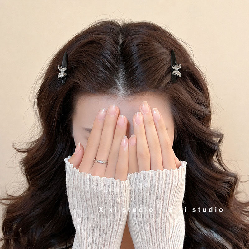 High-end light luxury pearl hair clips, edge clips, delicate side bang clips, women's mini small front-size hair clips, hair clips