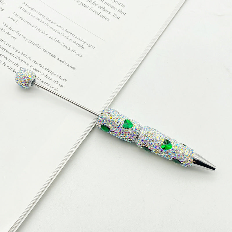 Love full diamond ballpoint pen creative DIY beading handmade diamond inlaid ballpoint pen educational student stationery spot wholesale