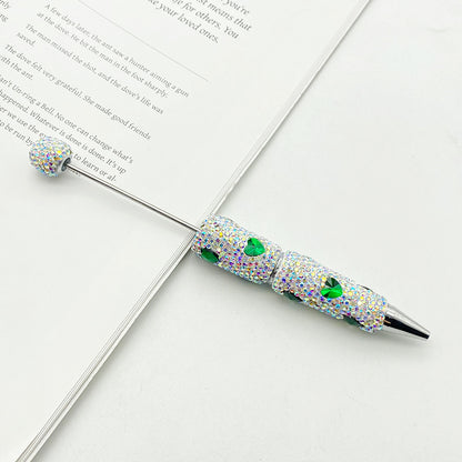 Love full diamond ballpoint pen creative DIY beading handmade diamond inlaid ballpoint pen educational student stationery spot wholesale