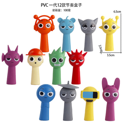 Cross-border hot selling rhythm box figure music game peripheral model doll ornament cake decoration ornament car mount