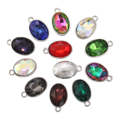 Cross-border wholesale oval pendants, zinc alloy pendants, earrings, bracelets, jewelry accessories, high-appearance oval single pendants