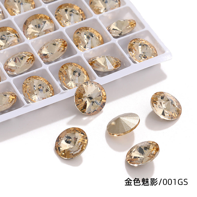 K9 High-End Rhinestone, Satellite, Special-Shaped High-Top Diamond, Wedding Dress, Dress, Crystal Jewelry, Nail Art, Diamond Material, Pointed Bottom Rhinestone