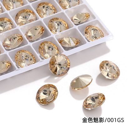 K9 High-End Rhinestone, Satellite, Special-Shaped High-Top Diamond, Wedding Dress, Dress, Crystal Jewelry, Nail Art, Diamond Material, Pointed Bottom Rhinestone