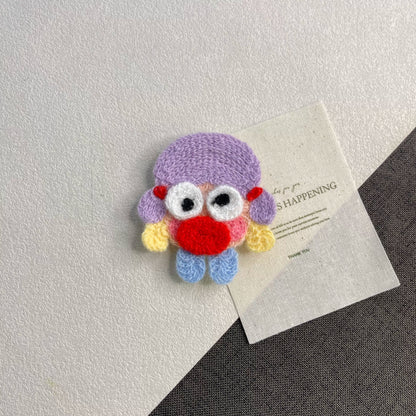 Bikini Castle cute cartoon bangs sticker, magic hair sticker, quirky big eyes, sausage mouth, knitted student girl messy hair sticker