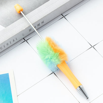 DIY Plastic Ballpoint Pen - Creative Handmade Plush Cartoon Hairball Pen Wholesale