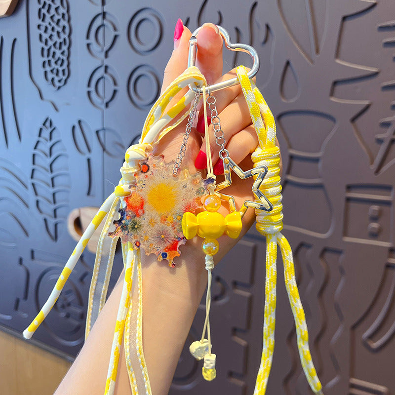 miu DIY candy bracelet keychain pendant accessories women's simple car keychain bag pendant trinkets