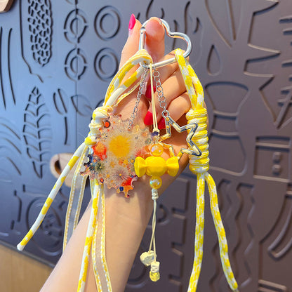 miu DIY candy bracelet keychain pendant accessories women's simple car keychain bag pendant trinkets