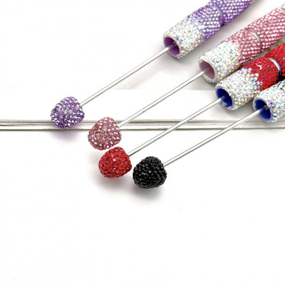 Multi-color gradient full diamond ballpoint pen DIY fun handmade full diamond ballpoint pen educational student stationery gift pen