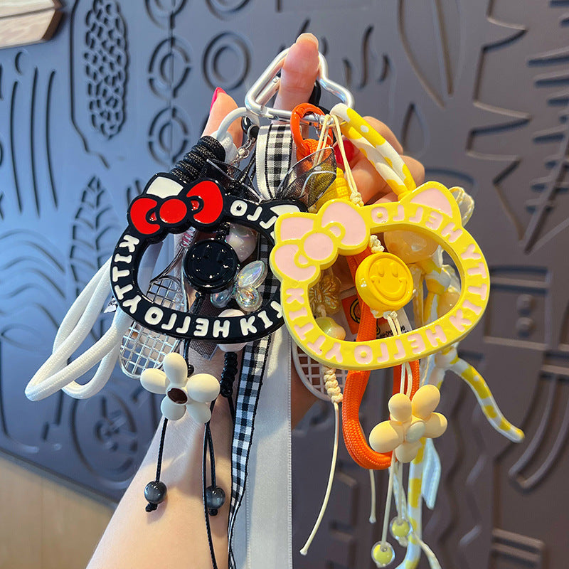 Creative miu dopamine KT cat bracelet keychain bag pendant accessories car school bag keychain pendant