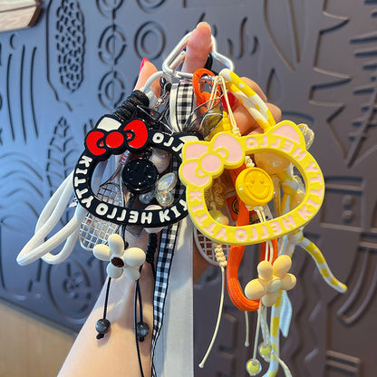 Creative miu dopamine KT cat bracelet keychain bag pendant accessories car school bag keychain pendant