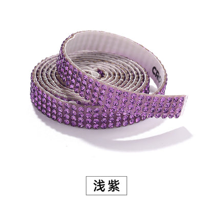4-row diamond tape, exquisite self-adhesive diamond strips, DIY jewelry accessories, crystal water rhinestone stickers, diamond adhesive decoration, self-adhesive