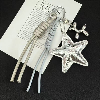Key Chain Creative Leather Love Bag  - Pentagram Pendant Car Keychain Factory Direct Wholesale