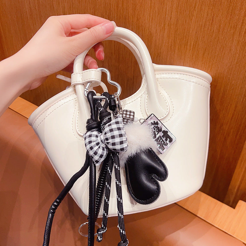 Handmade DIY plush gloves bracelet keychain pendant creative miu series car keychain bag pendant accessories