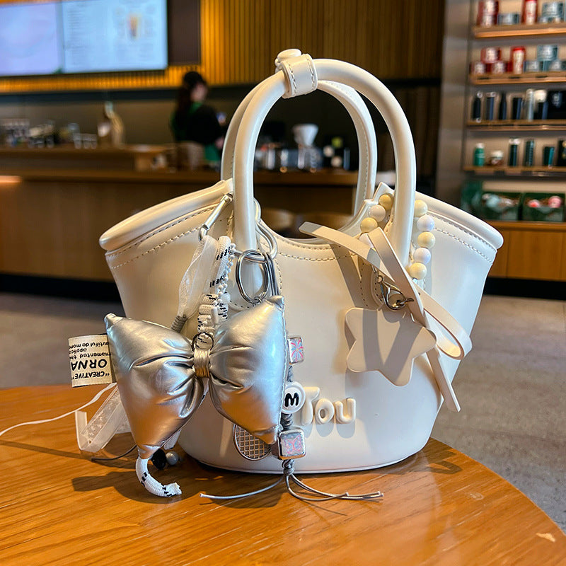 miu series diy silver bracelet keychain pendant couple car key chain creative bag pendant accessories wholesale