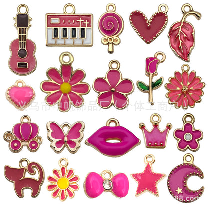 pendant Charms mix collections - Dripping Alloy DIY Bracelet Necklace Earring Key Ring Pendant