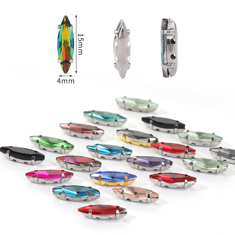 Slender claw drill, manual drilling, hand-stitched glass drill, anti-hook claw drill, hat accessories, clothing accessories, fine brassicle claw drill