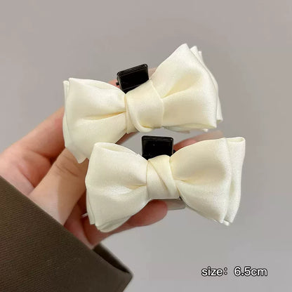 Mesh black bow hair chuck headdress, princess head small scratch clip broken hair, side bangs, clip, forehead hairpin woman