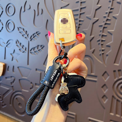 Creative PU leather immediately money keychain pendant cute couple car keychain bag small pendant wholesale