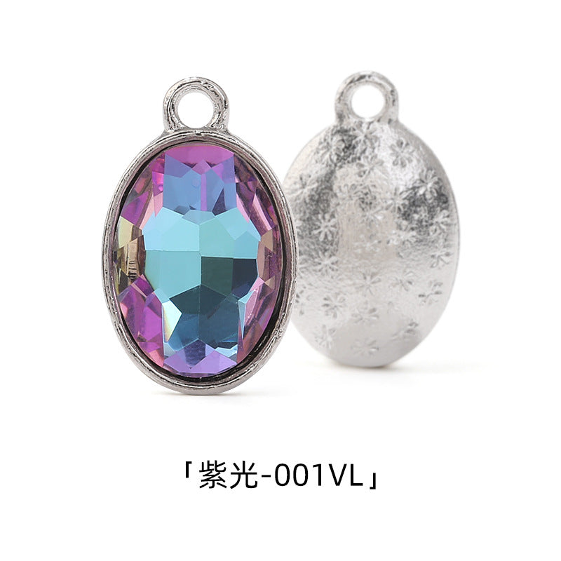 Cross-border wholesale oval pendants, zinc alloy pendants, earrings, bracelets, jewelry accessories, high-appearance oval single pendants