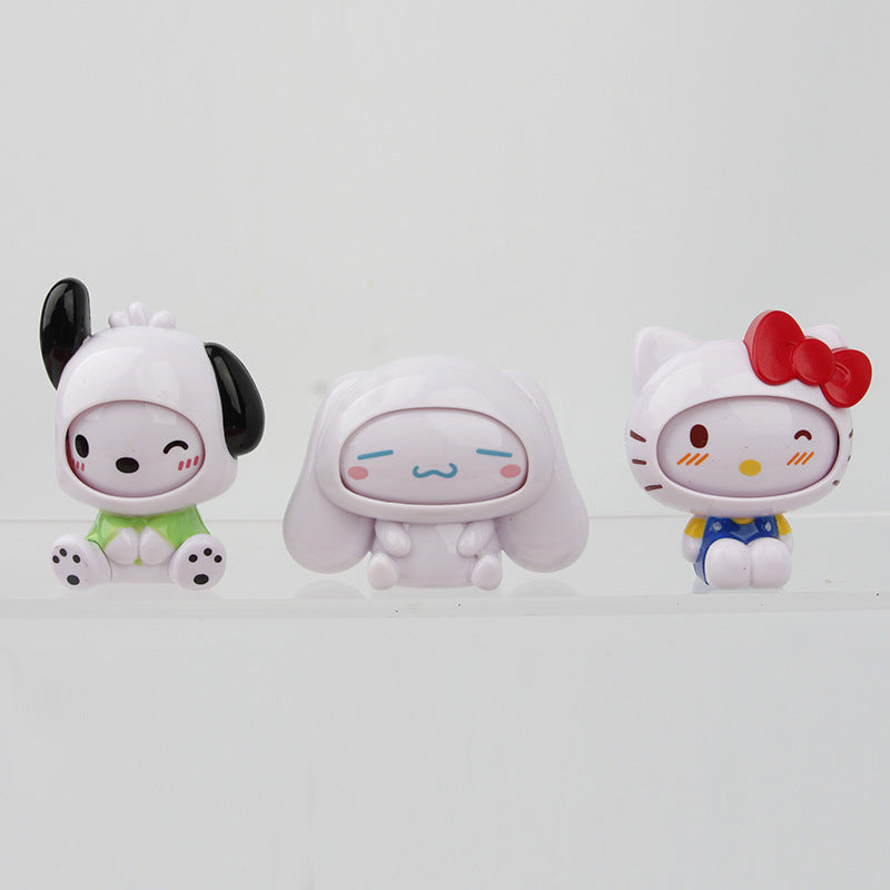 Internet celebrity children's kulomi, birthday cake, push push tube, stickers, party decoration, dessert table, paper cup, plug-in decoration