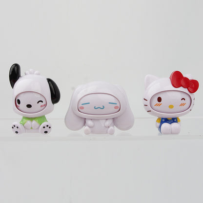 Internet celebrity children's kulomi, birthday cake, push push tube, stickers, party decoration, dessert table, paper cup, plug-in decoration